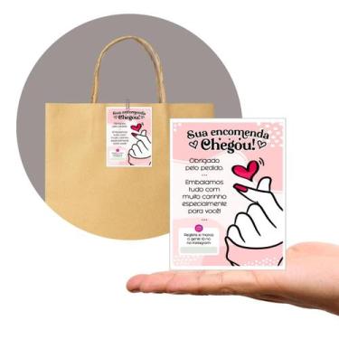 Imagem de Tag Cartão de Agradecimento  Pacote com 100 Peças  Tam. 7,5 x 10,5 cm 
