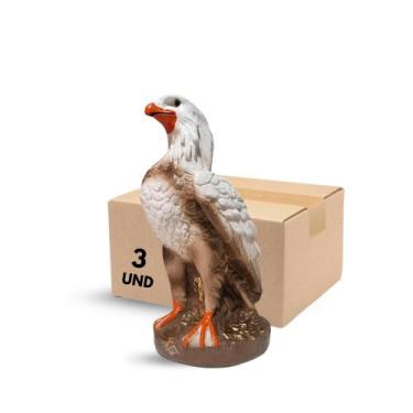 Imagem de Águia Gavião Espanta Pombos Maritaca Gesso 36 Cm Kit 3 Pçs - AVB DECOR
