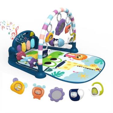 Imagem de Baby Gym Dearlomum - Tapetinho de Atividades com Piano e 5 Brinquedos