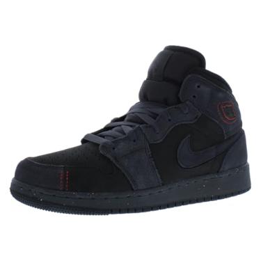 Imagem de Tênis infantil Air Jordan 1 Mid Big, Cinza fumê DK, preto, 17