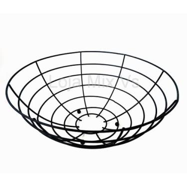 Imagem de Fruteira Aramado De Ferro Geométrica Preto - Wellmix, Modelo 2