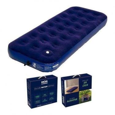 Imagem de Colchão Inflável Multiuso Solteiro Com Inflador Mecânico Embutido - Mo