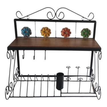 Imagem de Paneleiro 55cm + Argola porta guardanapos / escorredor de pratos - Art