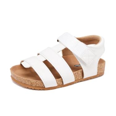 Imagem de BMCiTYBM Sandálias para bebês meninas e meninos, sapatos de verão antiderrapantes de 6 a 24 meses, 1 branco, 12-18 Months Toddler