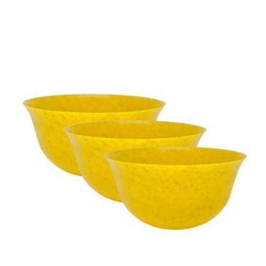 Imagem de Conjunto de 3 Bowls Amadeirados Tigela Resistente 1 Litro. - Deluma Pl