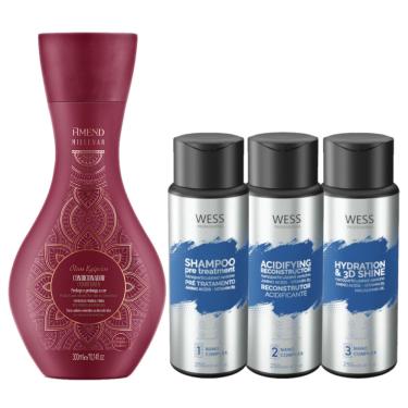 Imagem de Amend Cond Óleos Egipicios 300ml + Wess Kit NanoSelagem250ml