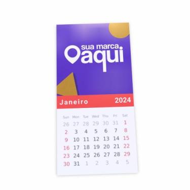 Imagem de 100 Calendários 2024 Imã de Geladeira Personalizado - Lissie Papeleria