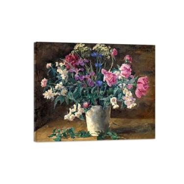 Imagem de Impressões em tela de flores famosas pinturas de arte de parede - imagens para sala de estar - Still Life-Poster pronto para pendurar tela embrulhada 20x25 cm