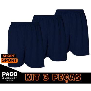 Imagem de Kit 3 short esportivo dry fit masculino para futebol, academia e banho