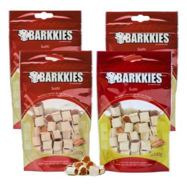 Imagem de 4 Petiscos Natural Para Cães - Barkkies - Chicken Sushi