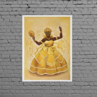 Imagem de Quadro Decorativo Mamãe Oxum 33X24Cm - Com Vidro - Quadros On-Line