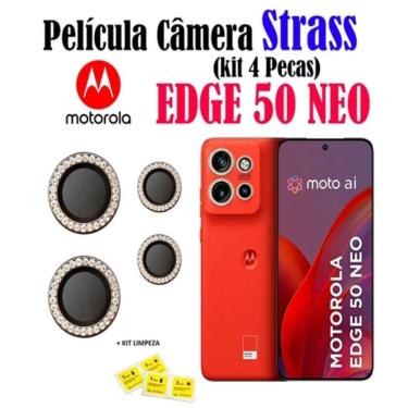 Imagem de Kit (4* Pcs) Película Da Camera Diamond Strass Para Motorola Edge 50 / Edge 50 Neo
