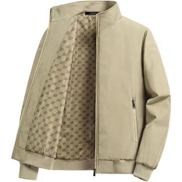 Imagem de Jaqueta de primavera Men Color Solid Fashion Casual Casual Khaki Black Jacket, cáqui, l