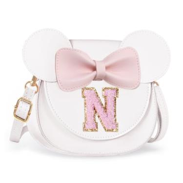 Imagem de Aganmi Linda bolsa tiracolo para meninas 2, 3, 4, 5, 6, 7, 8 anos, presente de aniversário, carteira infantil, Creme, 7.1*6.7*3.1in (18*17*8cm)