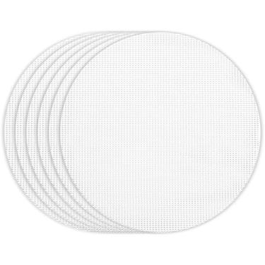 Imagem de Forros de silicone para vaporizador de bambu, 25 cm, 6 peças, sem BPA, reutilizáveis e antiaderentes para cozinhar a vapor, fritadeira a ar, bolinho de massa dim sum vegetal, papel de pergaminho de