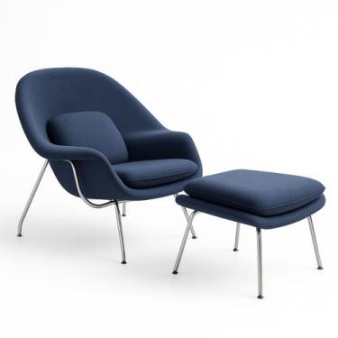 Imagem de Poltrona Womb Chair Azul - Linn Design Decor