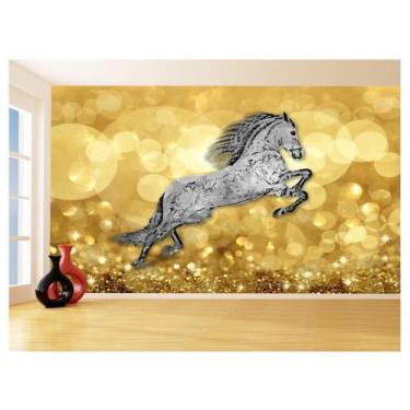 Imagem de Papel De Parede 3D Animais Pop Art Cavalo Cores 3,5M Pxa331 - Você Dec
