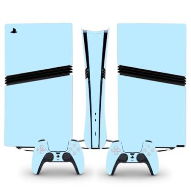 Imagem de Adesivo Skin para PS5 Pro Digital Edition, decalque de vinil, capa protetora para console de jogos e controle (azul claro)