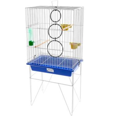 Imagem de Gaiola Mini Viveiro para Calopsita Agapornis Completa com Acessórios -