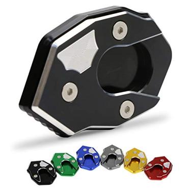 Imagem de Extensor de suporte de motocicleta para substituição de placa de extensão lateral para Kawasaki Z650 Z900 Z900RS Z1000 Z1000SX ER-6N ZX6R ZX10R NINJA650R (preto)