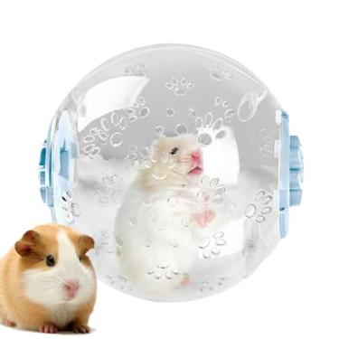 Imagem de Bola De Corrida Para Hamster, Roda De Fitness Para Hamster Transparente Respirável, Brinquedo Portátil De Roda De Atividade Para Pequenos Animais De Estimação Para Crianças E Adultos