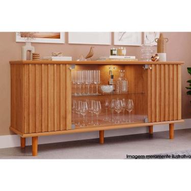 Imagem de Buffet de Sala Jantar Janice c/ 4 Portas c/ Vidro Cinamomo - Cimol