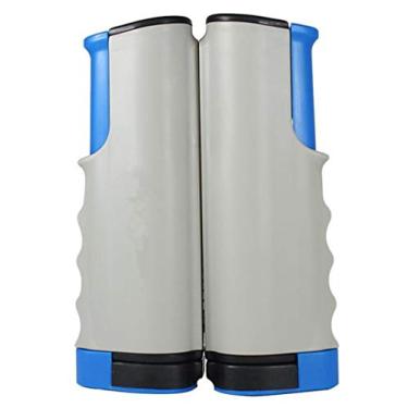 Imagem de LHIABNN Redes de tênis de mesa retráteis portáteis ajustáveis para reposição de rede de pingue-pongue adequado para qualquer mesa, em qualquer lugar, acessórios internos e externos (cinza + azul)