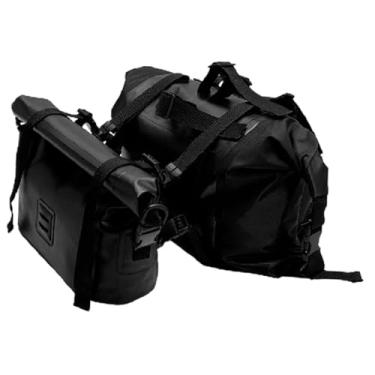 Imagem de oshhni Bolsa de guidão seca para bicicleta Roll Top, bolsa mensageiro, multiuso para viagens de acampamento de bicicleta, leve, resistente à água, IPX6 500D, Combinado 26l