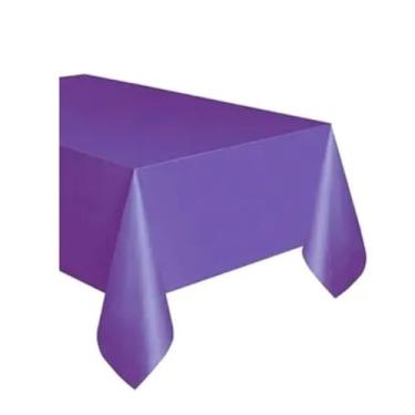 Imagem de Kit 10 Toalhas Plástica de Mesa Para Convidados 70x70cm(Lilás)