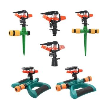 Imagem de Suprimentos de jardim Adjustable Garden Lawn Sprinkler With Nozzle Support Rotating Sprinkler Rocker Nozzles Irrigation Watering 1/2" 3/4" Hose 1 PCS Bico(G)