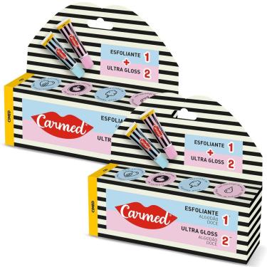 Imagem de Kit 2 Carmed SOS Algodão Doce Esfoliante 10g/Ultra Gloss 10g