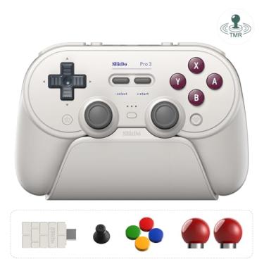 Imagem de 8BitDo Pro 3 Bluetooth Controller for Switch/Switch 2,TMR Joysticks,Programmable Pro Back Buttons&R4/L4 Bumpers,Hall/Tactile Triggers,Swappable ABXY Buttons,for Windows,Apple,SteamOS,Android,G Classic