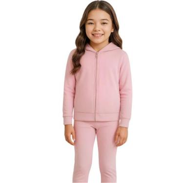 Imagem de Conjunto Jaqueta Segunda Pele Com Capuz Infantil Calça Com Bolso - Rey