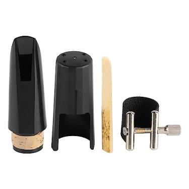 Imagem de Kit de bocal de clarinete Ligatura Captura de plástico Tampa de plástico Durável portátil Easy Clean Acessório profissional para iniciantes estudantes músicos Abs Nylon Metal