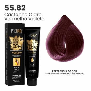 Imagem de Coloração Profissional 60g Pro Color - PROHAIR, 55.62 Castanho Claro V