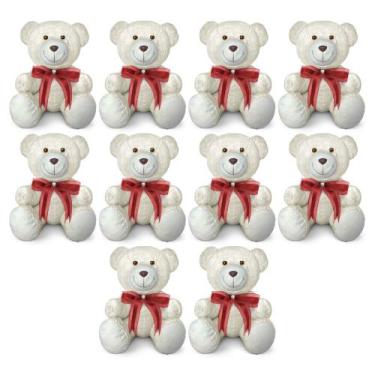 Imagem de Kit 10 Ursinhos De Pelúcia Articulado Para Decoração Presente 20cm - A