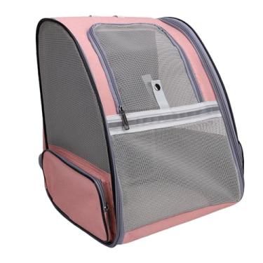 Imagem de Ymiko Pet Transportadora Mochila Respirável Leve Multifuncional Portátil Cachorro Mochila Cinza (Rosa)