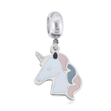 Imagem de BlingNuts Pingente de unicórnio compatível com pingentes Pandora Pulseiras Presente Mulheres Filha Irmã Amizade Aniversário