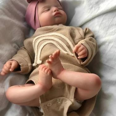 Imagem de Boneca Bebê Reborn Rosale Em Silicone Realista Pode dar Banho - ADORA 