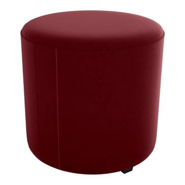 Imagem de Puff Redondo Copenhage Veludo Maserati Milani Store Vermelho