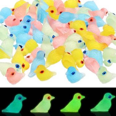 Imagem de Jetec 60 Pcs Halloween Luminous Mini Figures Glow in Dark Tiny Resin Figures Set Fairy House Diorama Accessories Pumpkin Ghost Duck Skull Ornament for Dollhouse Craft DIY(Crow)