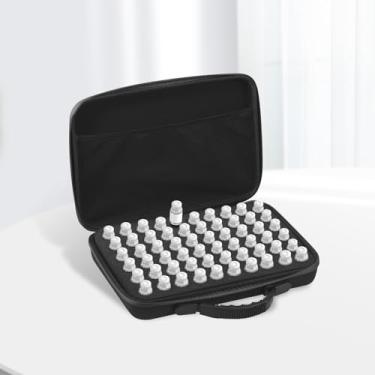 Imagem de Frasco de insulina com 60 compartimentos para geladeira, organizador de insulina, estojo de viagem adequado para frasco padrão de 5 a 10 ml, protetor de garrafa confortável e confiável (preto)