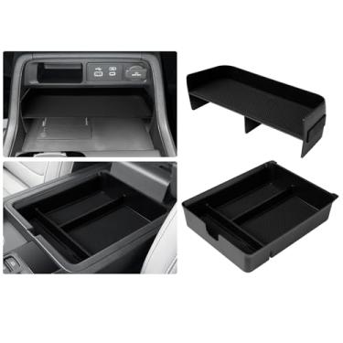 Imagem de Karltys 2 organizadores de carro e armazenamento para 2023-2025 2026 Honda Pilot/Passport 2026 organizador de console central, caixa de armazenamento de apoio de braço para Honda Pilot 2025 acessórios