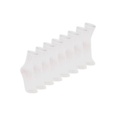 Imagem de Kit com 8 Pares de Meias Cano Longo Lupo 4575-088, Branco