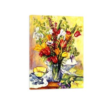Imagem de Flores Pintura em tela Famosa Pintura Reprodução-Quadros para sala de estar-Íris-Pôster pronto para pendurar Tela Embrulhada 50x70cm