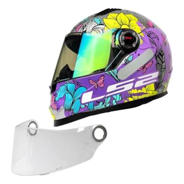 Imagem de Kit Capacete Moto Ls2 FF358 Dreamcatcher Viseira Camaleao Light (56)
