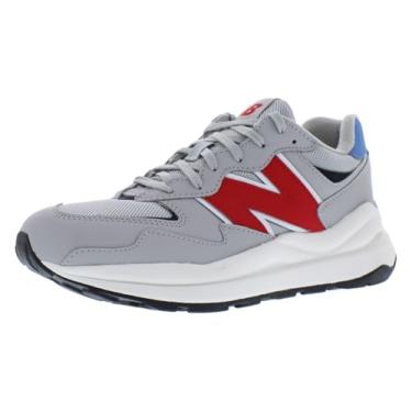 Imagem de New Balance Tênis infantil com cadarço 574 Core, Cinza/vermelho, 18