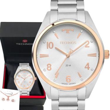 Imagem de Relógio Feminino Technos Prata Analógico Garantia 1 Ano Top