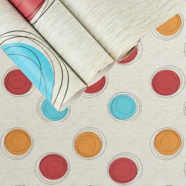 Imagem de Papel de parede de bolinhas colorido para contato com bolinhas 45 x 297 cm, papel de contato com bolinhas, adesivo, para armários de bancada, película para porta, móveis, mesa