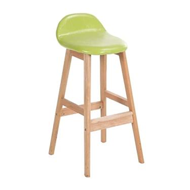 Imagem de GRFIT Cadeira de bar 73 cm cadeira de bar nórdica de madeira maciça banco alto doméstico moderno simples mesa de bar cadeira de jantar bancos de bar ajustáveis (cor: D)